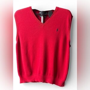 Ralph Lauren Men's V-Neck Sweater Vest in Red